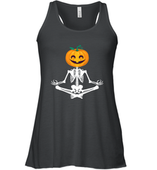 Halloween Yoga Zen Meditation Pumpkin skeleton Gift idea Women's Racerback Tank Women's Racerback Tank - jonhlittlestore88