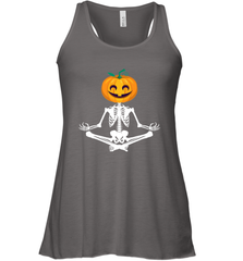 Halloween Yoga Zen Meditation Pumpkin skeleton Gift idea Women's Racerback Tank Women's Racerback Tank - jonhlittlestore88
