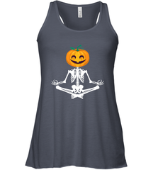 Halloween Yoga Zen Meditation Pumpkin skeleton Gift idea Women's Racerback Tank Women's Racerback Tank - jonhlittlestore88