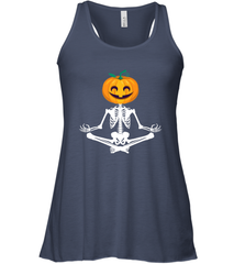 Halloween Yoga Zen Meditation Pumpkin skeleton Gift idea Women's Racerback Tank Women's Racerback Tank - jonhlittlestore88