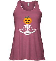 Halloween Yoga Zen Meditation Pumpkin skeleton Gift idea Women's Racerback Tank Women's Racerback Tank - jonhlittlestore88
