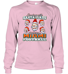 NFL Miami Christmas Funny Santa Claus Watching Football Long Sleeve T-Shirt Long Sleeve T-Shirt - jonhlittlestore88