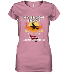 Broom Broke So I Became an Arizona Cardinals Fan  NFL Halloween Costume Women's V-Neck T-Shirt Women's V-Neck T-Shirt - jonhlittlestore88