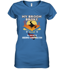 Broom Broke So I Became an Arizona Cardinals Fan  NFL Halloween Costume Women's V-Neck T-Shirt Women's V-Neck T-Shirt - jonhlittlestore88