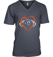 NFL Los Angeles Rams Heart Love Football Men's V-Neck Men's V-Neck - jonhlittlestore88