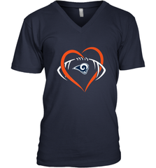 NFL Los Angeles Rams Heart Love Football Men's V-Neck Men's V-Neck - jonhlittlestore88