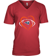 NFL Los Angeles Rams Heart Love Football Men's V-Neck Men's V-Neck - jonhlittlestore88