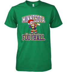 NFL Minnesota Christmas Funny Dabbing Santa playing football Men's Premium T-Shirt Men's Premium T-Shirt - jonhlittlestore88