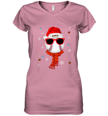 San Francisco Giants Logo Logo Christmas Baseball Player Glasses Santa Hat Pajama Gift Women's V-Neck T-Shirt Women's V-Neck T-Shirt - jonhlittlestore88