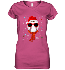 San Francisco Giants Logo Logo Christmas Baseball Player Glasses Santa Hat Pajama Gift Women's V-Neck T-Shirt Women's V-Neck T-Shirt - jonhlittlestore88