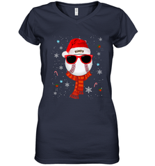 San Francisco Giants Logo Logo Christmas Baseball Player Glasses Santa Hat Pajama Gift Women's V-Neck T-Shirt Women's V-Neck T-Shirt - jonhlittlestore88