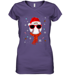 San Francisco Giants Logo Logo Christmas Baseball Player Glasses Santa Hat Pajama Gift Women's V-Neck T-Shirt Women's V-Neck T-Shirt - jonhlittlestore88