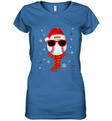San Francisco Giants Logo Logo Christmas Baseball Player Glasses Santa Hat Pajama Gift Women's V-Neck T-Shirt Women's V-Neck T-Shirt - jonhlittlestore88