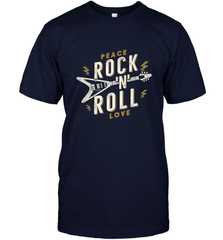 Peace Rock and Roll Love Music Guitar Retro Hippie Men's T-Shirt Men's T-Shirt - jonhlittlestore88