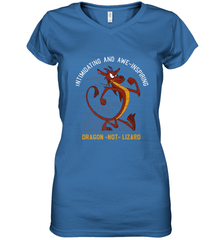 Disney Mulan Mushu Dragon Not Lizard Portrait Women's V-Neck T-Shirt Women's V-Neck T-Shirt - jonhlittlestore88