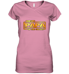 The best Papa in the galaxy Women's V-Neck T-Shirt Apparel - jonhlittlestore88