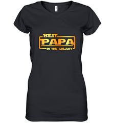 The best Papa in the galaxy Women's V-Neck T-Shirt Apparel - jonhlittlestore88