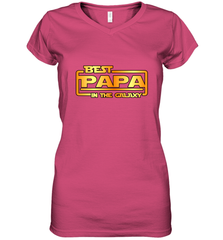 The best Papa in the galaxy Women's V-Neck T-Shirt Apparel - jonhlittlestore88