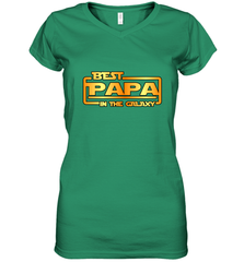 The best Papa in the galaxy Women's V-Neck T-Shirt Apparel - jonhlittlestore88
