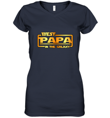 The best Papa in the galaxy Women's V-Neck T-Shirt Apparel - jonhlittlestore88