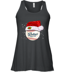San Diego Padres Baseball Ball Christmas Santa Hat Xmas Sport Funny Snow Women's Racerback Tank Women's Racerback Tank - jonhlittlestore88