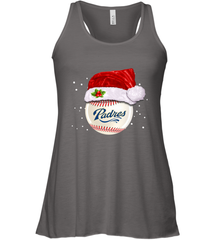 San Diego Padres Baseball Ball Christmas Santa Hat Xmas Sport Funny Snow Women's Racerback Tank Women's Racerback Tank - jonhlittlestore88