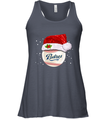 San Diego Padres Baseball Ball Christmas Santa Hat Xmas Sport Funny Snow Women's Racerback Tank Women's Racerback Tank - jonhlittlestore88