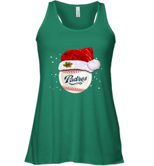 San Diego Padres Baseball Ball Christmas Santa Hat Xmas Sport Funny Snow Women's Racerback Tank Women's Racerback Tank - jonhlittlestore88