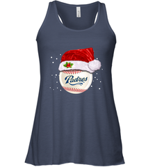San Diego Padres Baseball Ball Christmas Santa Hat Xmas Sport Funny Snow Women's Racerback Tank Women's Racerback Tank - jonhlittlestore88