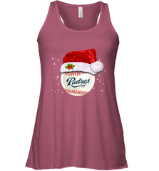 San Diego Padres Baseball Ball Christmas Santa Hat Xmas Sport Funny Snow Women's Racerback Tank Women's Racerback Tank - jonhlittlestore88