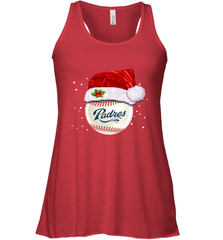 San Diego Padres Baseball Ball Christmas Santa Hat Xmas Sport Funny Snow Women's Racerback Tank Women's Racerback Tank - jonhlittlestore88