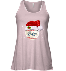 San Diego Padres Baseball Ball Christmas Santa Hat Xmas Sport Funny Snow Women's Racerback Tank Women's Racerback Tank - jonhlittlestore88
