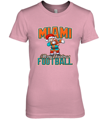 NFL Miami Christmas Dabbing Santa Playing Miami Football Women's Premium T-Shirt Women's Premium T-Shirt - jonhlittlestore88