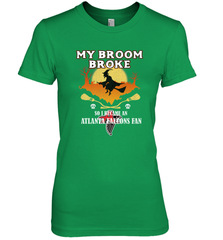 Broom Broke So I Became An Atlanta Falcons Fan  NFL Halloween Costume Women's Premium T-Shirt Women's Premium T-Shirt - jonhlittlestore88