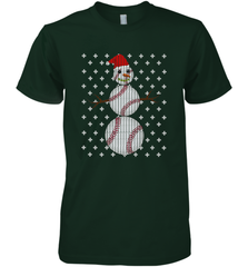 UGLY CHRISTMAS Baseball Snowman Holiday Santa Funny Men Gift Men's Premium T-Shirt Men's Premium T-Shirt - jonhlittlestore88