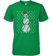 UGLY CHRISTMAS Baseball Snowman Holiday Santa Funny Men Gift Men's Premium T-Shirt Men's Premium T-Shirt - jonhlittlestore88