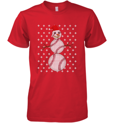 UGLY CHRISTMAS Baseball Snowman Holiday Santa Funny Men Gift Men's Premium T-Shirt Men's Premium T-Shirt - jonhlittlestore88