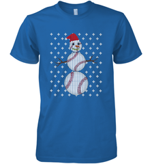 UGLY CHRISTMAS Baseball Snowman Holiday Santa Funny Men Gift Men's Premium T-Shirt Men's Premium T-Shirt - jonhlittlestore88