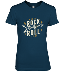 Peace Rock and Roll Love Music Guitar Retro Hippie Women's Premium T-Shirt Women's Premium T-Shirt - jonhlittlestore88