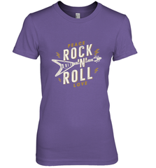 Peace Rock and Roll Love Music Guitar Retro Hippie Women's Premium T-Shirt Women's Premium T-Shirt - jonhlittlestore88