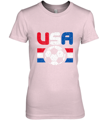 Distressed Red, White and Blue Soccer Flag Shirts of the USA Women's Premium T-Shirt Women's Premium T-Shirt - jonhlittlestore88