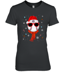 Washington Nationals Logo Christmas Baseball Player Glasses Santa Hat Pajama Gift Women's Premium T-Shirt