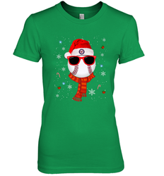 Washington Nationals Logo Christmas Baseball Player Glasses Santa Hat Pajama Gift Women's Premium T-Shirt