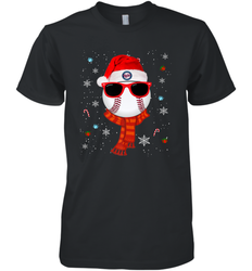 Minnesota Twins Logo Christmas Baseball Player Glasses Santa Hat Pajama Gift Men's Premium T-Shirt
