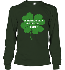 When Irish eyes are smiling Run Lucky St Patricks Day Shirt Long Sleeve T-Shirt Long Sleeve T-Shirt - jonhlittlestore88