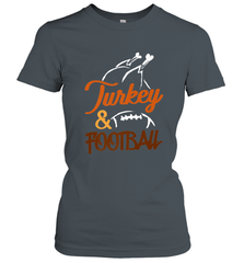 Turkey And Football Thanksgiving Day Football Fan Holiday Women's T-Shirt Women's T-Shirt - jonhlittlestore88
