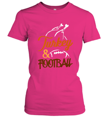Turkey And Football Thanksgiving Day Football Fan Holiday Women's T-Shirt Women's T-Shirt - jonhlittlestore88