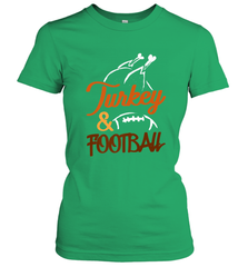 Turkey And Football Thanksgiving Day Football Fan Holiday Women's T-Shirt Women's T-Shirt - jonhlittlestore88
