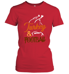 Turkey And Football Thanksgiving Day Football Fan Holiday Women's T-Shirt Women's T-Shirt - jonhlittlestore88