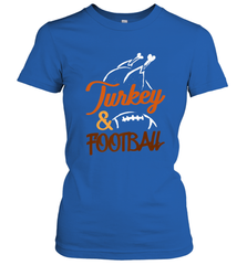 Turkey And Football Thanksgiving Day Football Fan Holiday Women's T-Shirt Women's T-Shirt - jonhlittlestore88